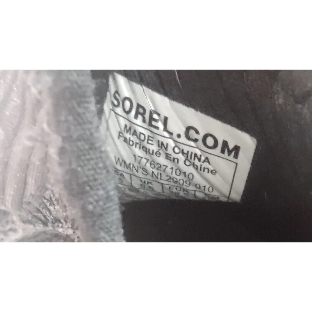 Sorel Shoes Women 8.5 Kinetic Sneak Black Gray Running Walking Sneakers Outdoor